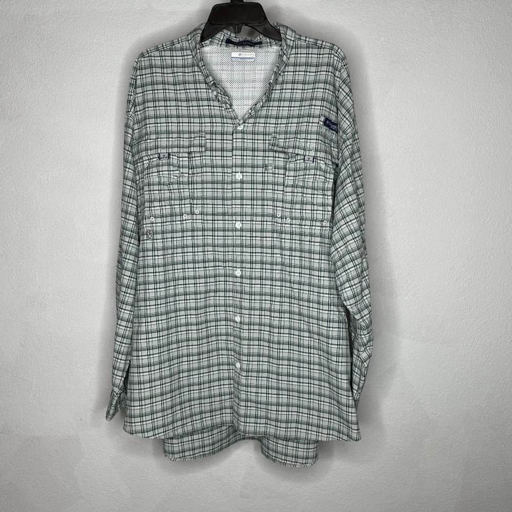 Columbia PFG Super Bahama Omni Shade Breathable Fishing Shirt Mens 2XL